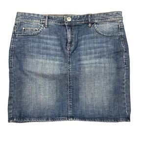 Tommy Hilfiger Women’s Vintage Jean Mini Skirt Denim Pencil sz 10 Faded Blue